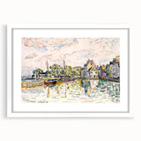 Modern Wall Art of Scenic Harbor - Abstract Coastal Contemporary Style