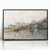 Modern Wall Art of Scenic Harbor - Abstract Coastal Contemporary Style