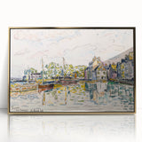 Modern Wall Art of Scenic Harbor - Abstract Coastal Contemporary Style