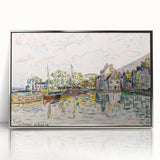 Modern Wall Art of Scenic Harbor - Abstract Coastal Contemporary Style