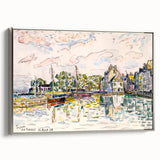 Modern Wall Art of Scenic Harbor - Abstract Coastal Contemporary Style