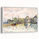 Modern Wall Art of Scenic Harbor - Abstract Coastal Contemporary Style