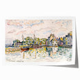 Modern Wall Art of Scenic Harbor - Abstract Coastal Contemporary Style
