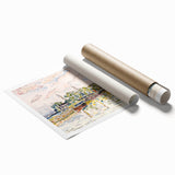 Modern Wall Art of Scenic Harbor - Abstract Coastal Contemporary Style