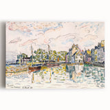 Modern Wall Art of Scenic Harbor - Abstract Coastal Contemporary Style