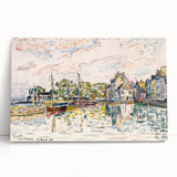 Modern Wall Art of Scenic Harbor - Abstract Coastal Contemporary Style