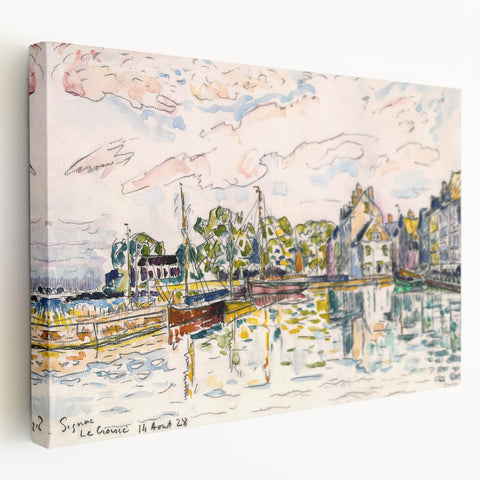 Modern Wall Art of Scenic Harbor - Abstract Coastal Contemporary Style