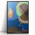 Modern Wall Art - Sita by Odilon Redon in Dreamlike Blues and Golds