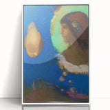 Modern Wall Art - Sita by Odilon Redon in Dreamlike Blues and Golds