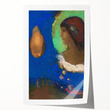 Modern Wall Art - Sita by Odilon Redon in Dreamlike Blues and Golds