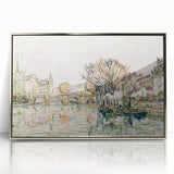 Modern Wall Art of Parisian Bridge Scene - Abstract Contemporary Style
