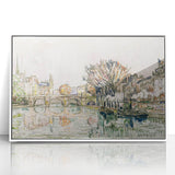 Modern Wall Art of Parisian Bridge Scene - Abstract Contemporary Style