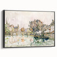 Modern Wall Art of Parisian Bridge Scene - Abstract Contemporary Style