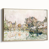 Modern Wall Art of Parisian Bridge Scene - Abstract Contemporary Style