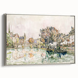 Modern Wall Art of Parisian Bridge Scene - Abstract Contemporary Style