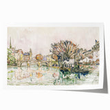 Modern Wall Art of Parisian Bridge Scene - Abstract Contemporary Style