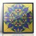 Framed abstract geometric wall art in black acrylic, showcasing sharp angles and modern design. Ideal for contemporary decor, enhancing stylish interiors.