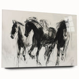 Acrylic glass display of stylized animal designs in vibrant colors, showcasing intricate details and patterns, ideal for modern home decor and art enthusiasts.