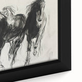Close-up of a vibrant framed canvas depicting a colorful animal design, showcasing detailed textures and bold hues, perfect for enhancing any living space decor.