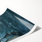 Impressionism Wall Art - Dramatic Naval Scene - Classic Sea Battle Print