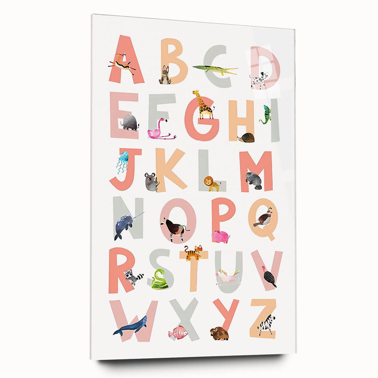 ABC Alphabet Kids Educational Wall Art - Learning Poster for Classrooms