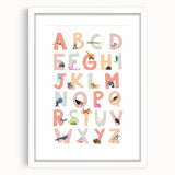 ABC Alphabet Kids Educational Wall Art - Learning Poster for Classrooms