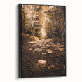 Black and white framed canvas depicting a vintage landscape scene, ideal for bedroom wall art.