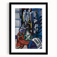 Modern Wall Art - Large Still Life Interior (Blue) by Max Beckmann