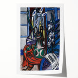 Modern Wall Art - Large Still Life Interior (Blue) by Max Beckmann