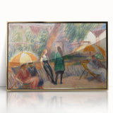 Beach with Figures, Bellport - Impressionist Art by William Glackens