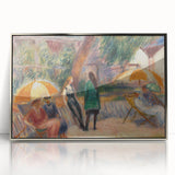 Beach with Figures, Bellport - Impressionist Art by William Glackens