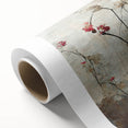 Abstract floral wall art on rolled canvas, showcasing vibrant colors and intricate designs, perfect for home decor, delivered securely in a cardboard tube.