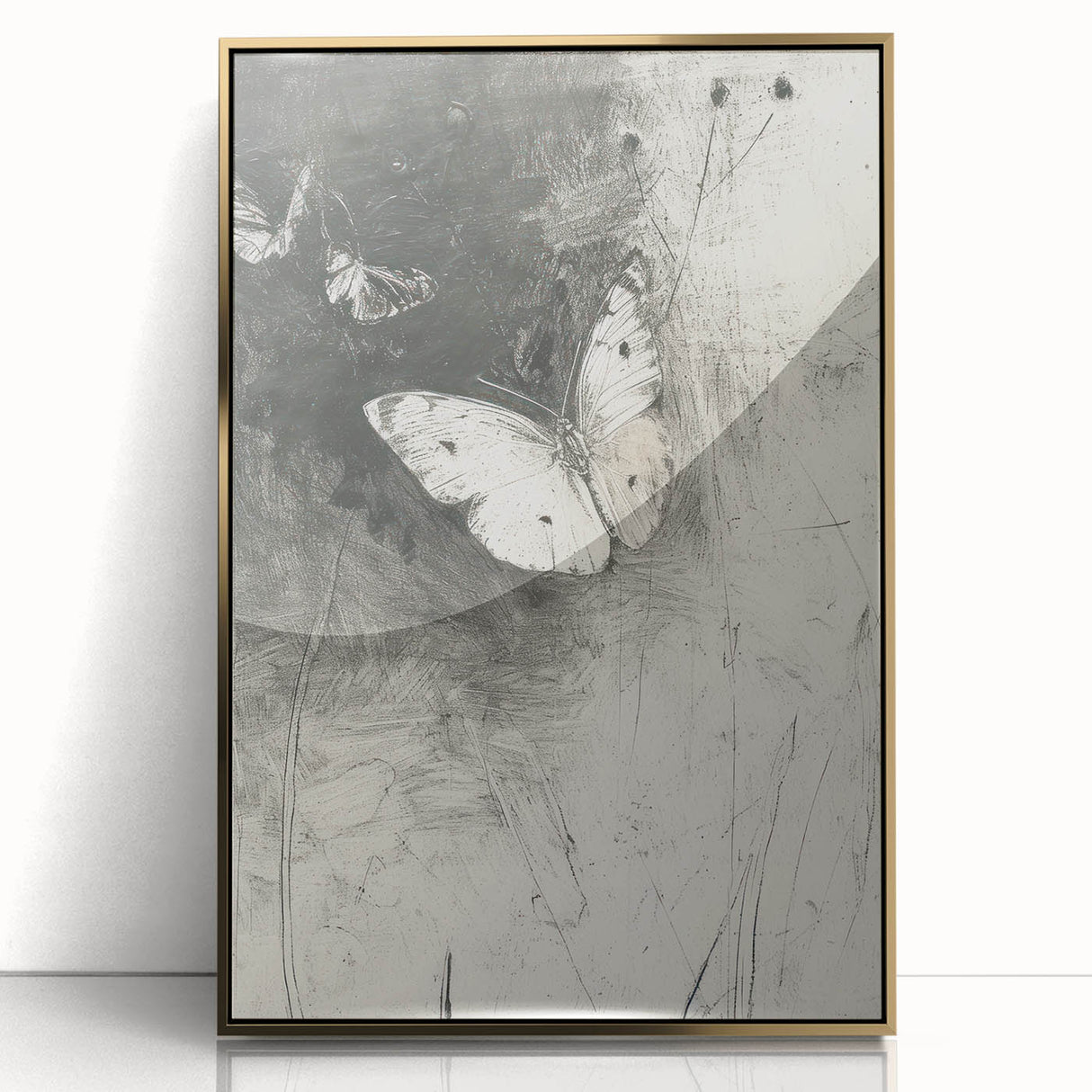 Framed acrylic artwork depicting a majestic animal design in gold tones, showcasing intricate details and vibrant colors, ideal for enhancing modern decor.