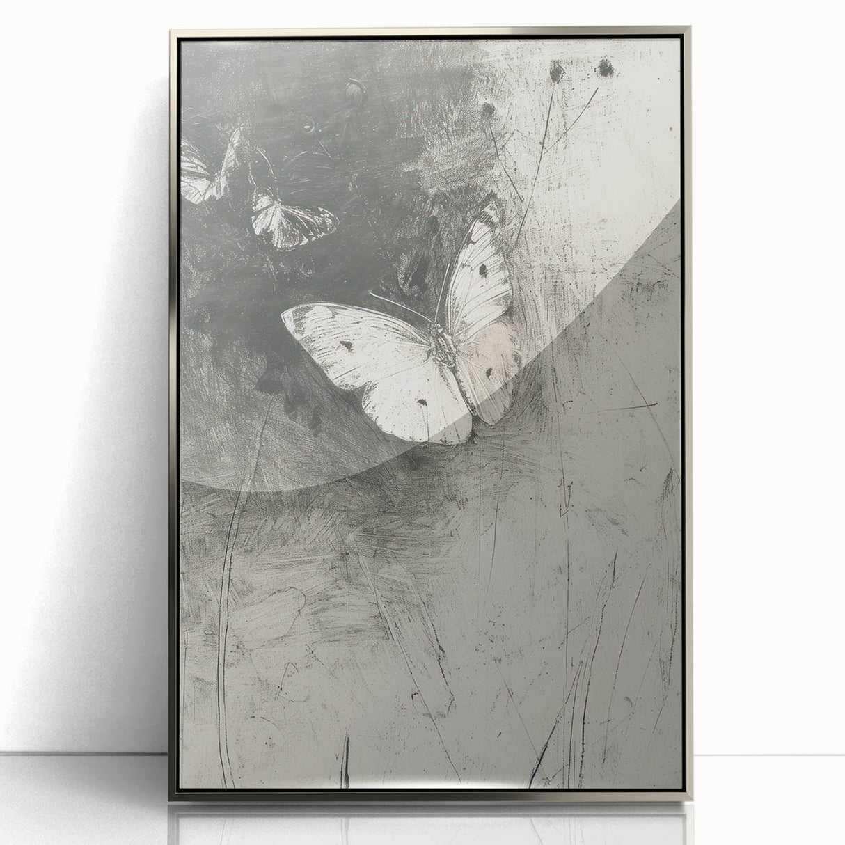 Framed acrylic artwork featuring a vibrant animal design with intricate details, showcasing a silver frame that enhances its modern aesthetic. Ideal for animal lovers and contemporary decor enthusiasts.