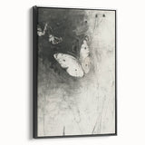 Framed canvas artwork depicting a vibrant animal design, featuring intricate details in bold colors, elegantly displayed against a sleek black frame. Ideal for enhancing modern home decor.