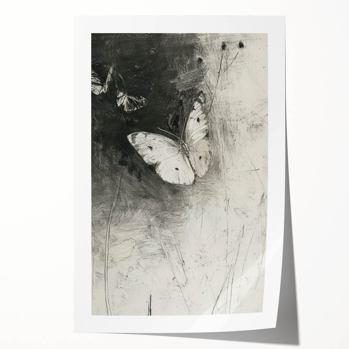 Rolled canvas print showcasing vibrant animal illustrations with intricate details and bold colors, securely packaged in a protective tube for safe shipping.