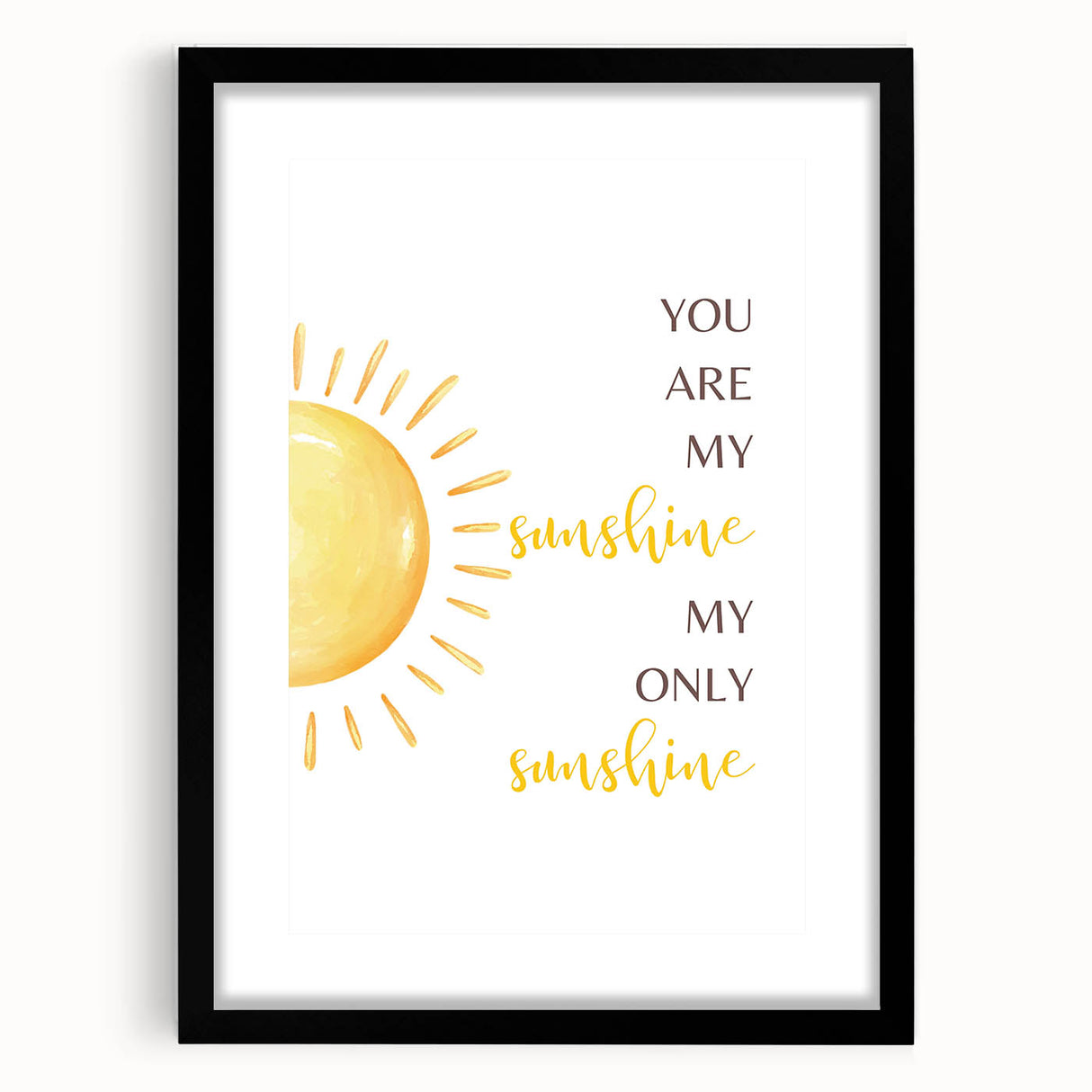 You Are My Sunshine Print - Children's Wall Decor