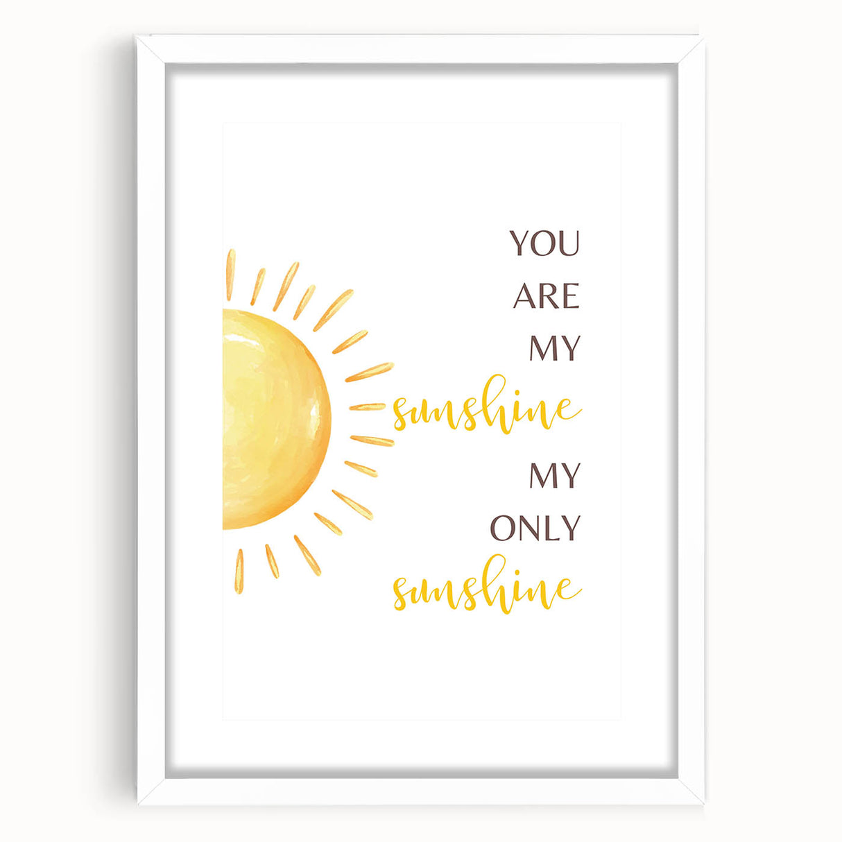 You Are My Sunshine Print - Children's Wall Decor