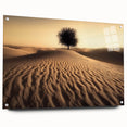 Acrylic glass artwork showcasing a vibrant landscape of serene beaches, viewed from the side with decorative pins, perfect for coastal-themed home decor.