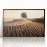 Framed acrylic artwork showcasing a vibrant beach landscape with golden accents, perfect for enhancing home decor and evoking a sense of tranquility.