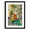 Modern Wall Art - Vibrant Tree and Rock Landscape - Contemporary Art Print