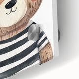 Boys Bedroom Art - Stylish Bear Kids Wall Art for Nursery