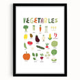 Vegetables Kids Educational Wall Art - Learning Poster for Classrooms