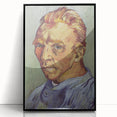 Large abstract wall art featuring swirling blue and yellow patterns on a black acrylic frame.