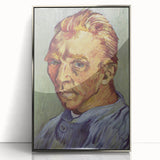 Mid-century modernist art depicting Van Gogh’s Starry Night in a silver frame, ideal for modern art wall decor.
