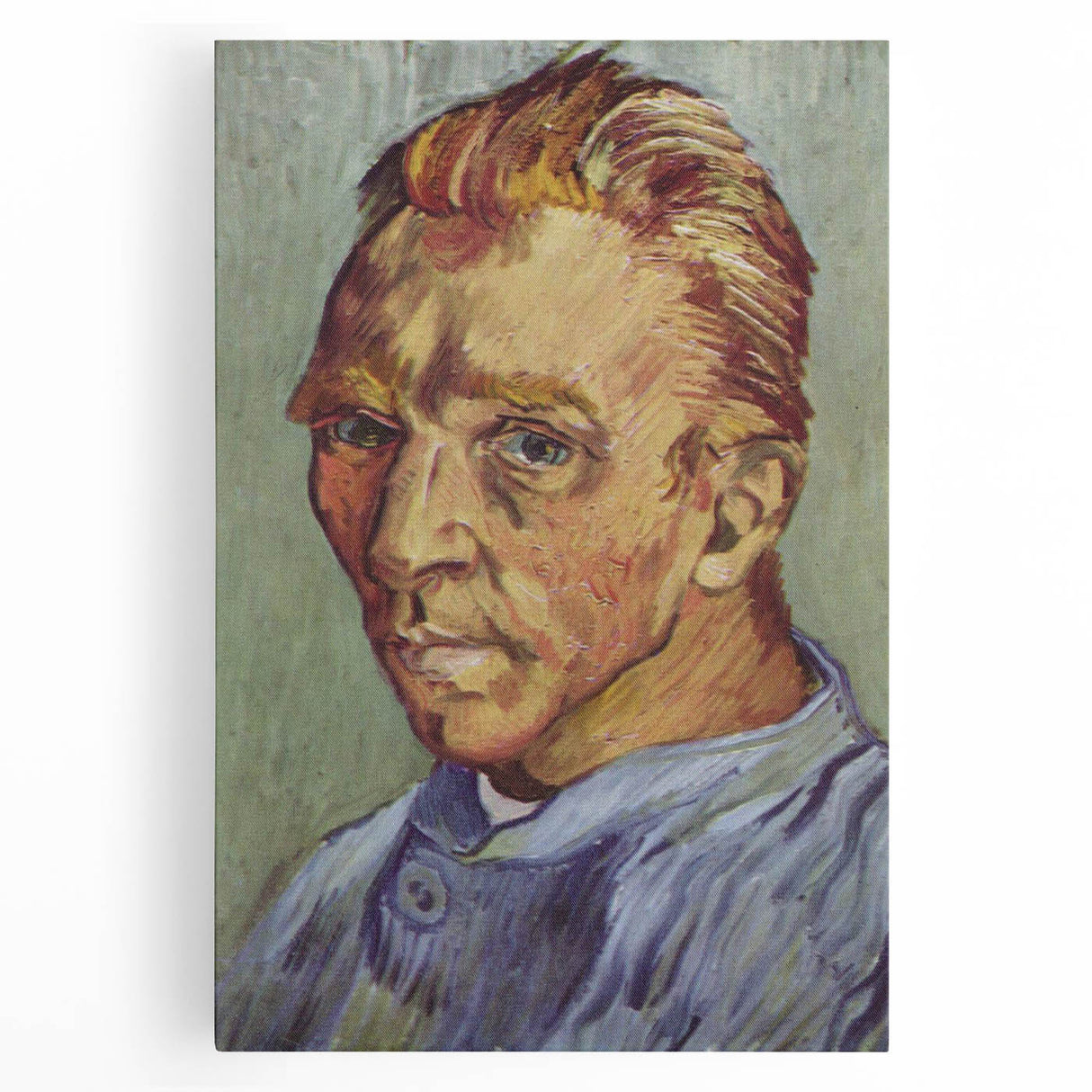 Black and white stretched canvas print of Van Gogh's 'Starry Night' for kitchen wall art.