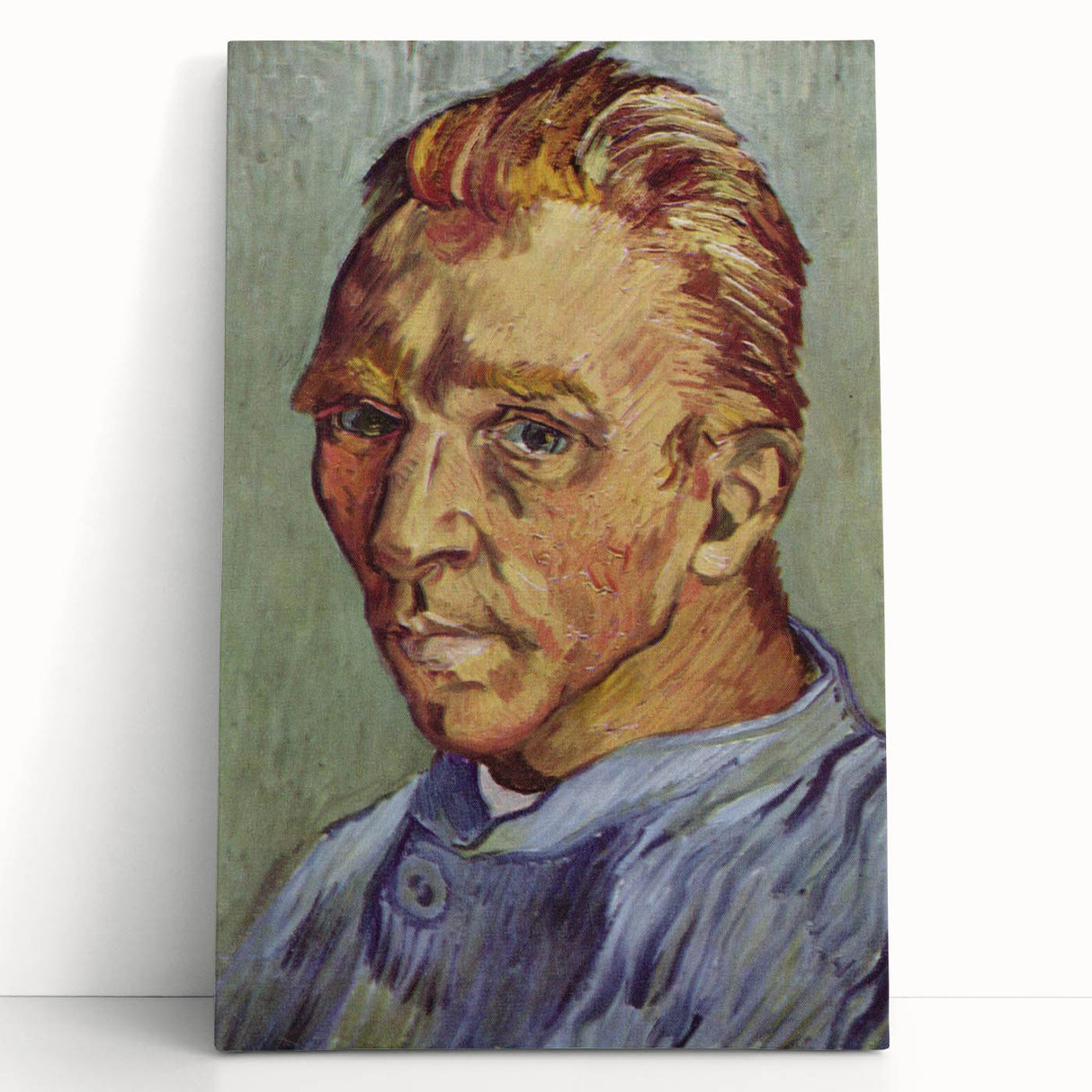 Large black and white stretched canvas print of Van Gogh's artwork, ideal for kitchen wall art or bedroom ambiance.