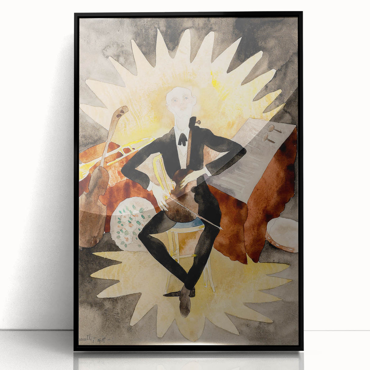 Modern Musician Wall Art - Abstract Contemporary Art Print 1918