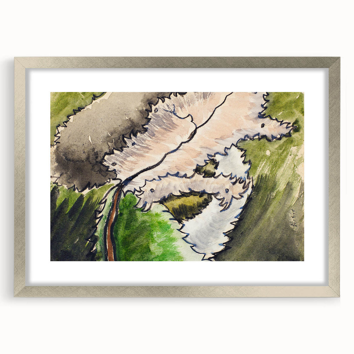 Abstract Modern Art: Contemporary Dogwood Design for Minimalist Decor
