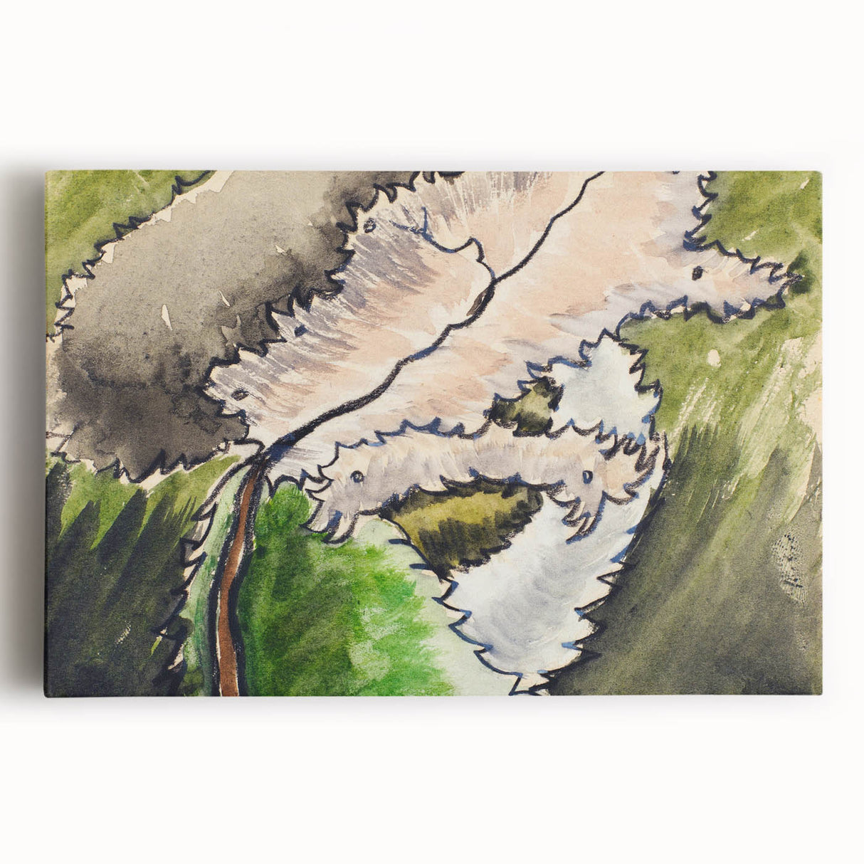 Abstract Modern Art: Contemporary Dogwood Design for Minimalist Decor